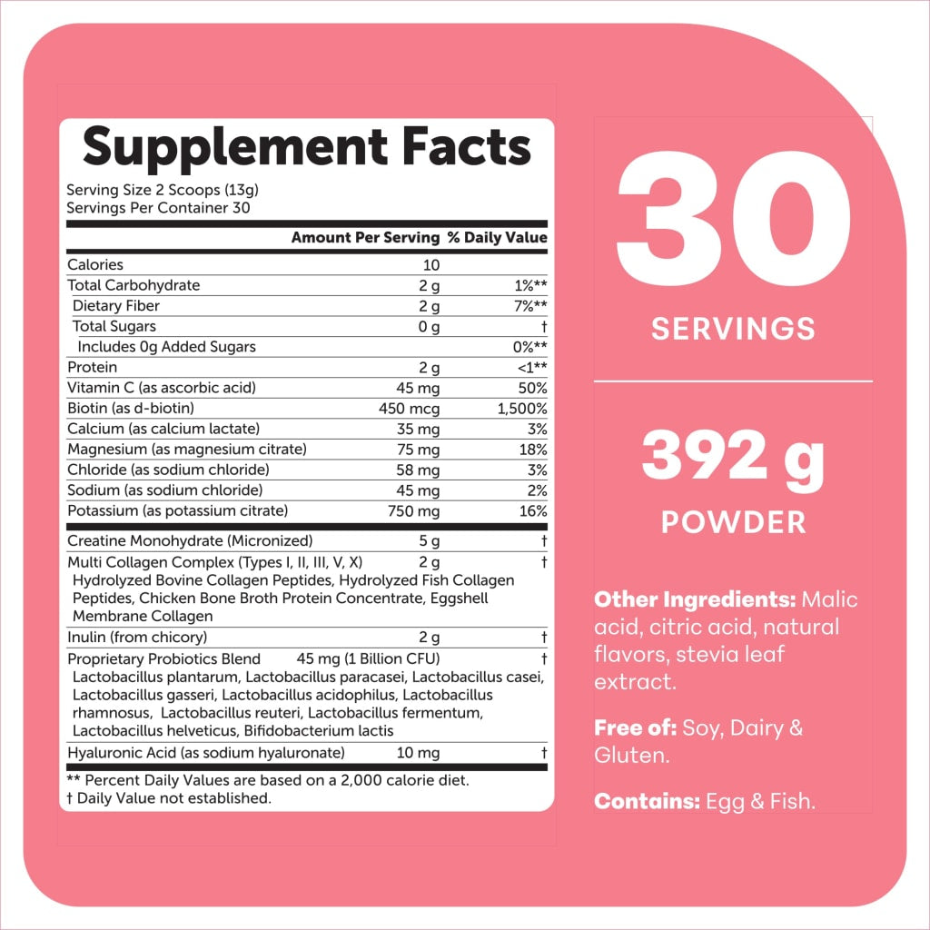 Creatine Hydration Powder 392g Strawberry Flavor